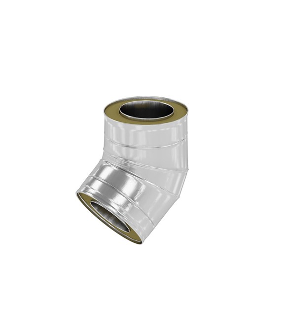 Kolano stalowe izolowane 45o, DN200mm, DW316L z uszczelką RICOM