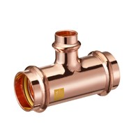 Trójnik miedziany redukcyjny zaprasowywany do gazu 22x15x22 ( szczęka M ) ARKA