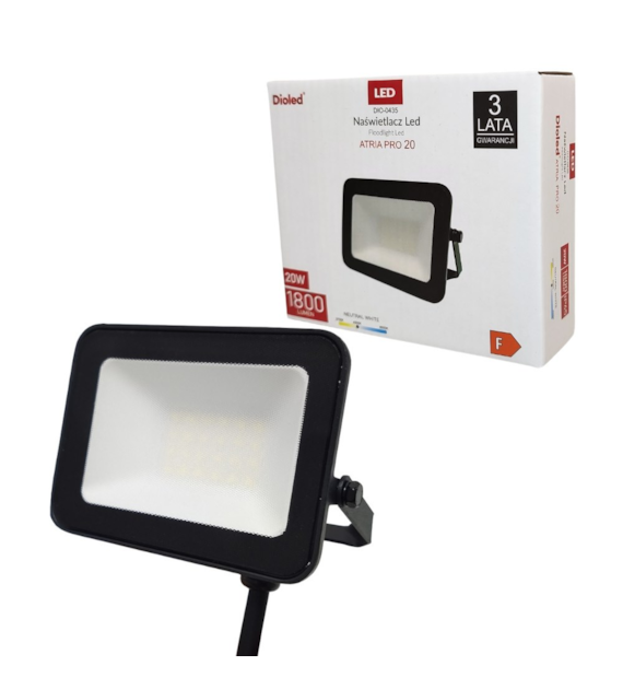 Naświetlacz LED ATRIA PRO 20W 4000K 1800lm IP65 DIO-0435 Dioled