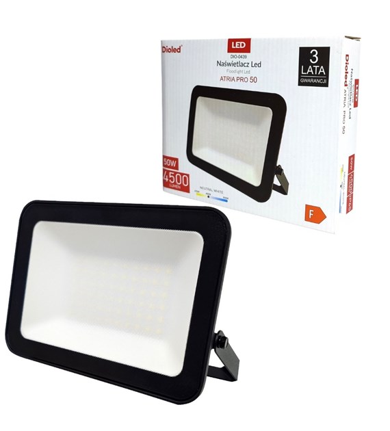 Naświetlacz LED ATRIA PRO 50W 4000K 4500LM IP65 DIO-0439 DIOLED