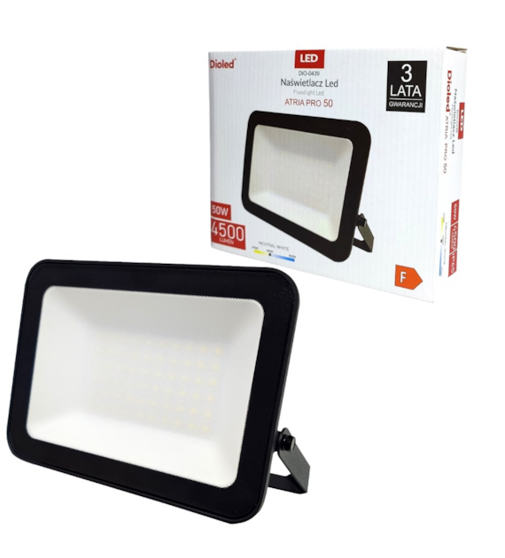 Naświetlacz LED ATRIA PRO 50W 4000K 4500LM IP65 DIO-0439 DIOLED