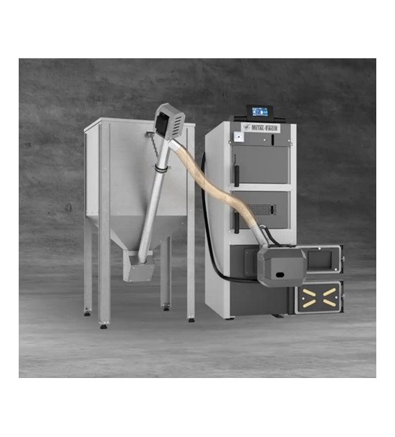 Kocioł zagazowujący na drewno + podajnik na pellet SEMAX BASIC DUO PLUS 15kW METALFACH