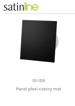 Panel plexi czarny mat /do serii wentylatorów dRim 100/125 airRoxy