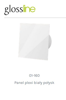 Panel plexi biały połysk /do serii wentylatorów dRim 100/125 airRoxy