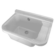 Komora gospodarcza, zlew 50x34x21 SZARA, syfon + zestaw montażowy w zestawie DES