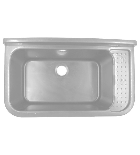 Komora gospodarcza, zlew 55x34x21 SZARA, syfon w zestawie DES