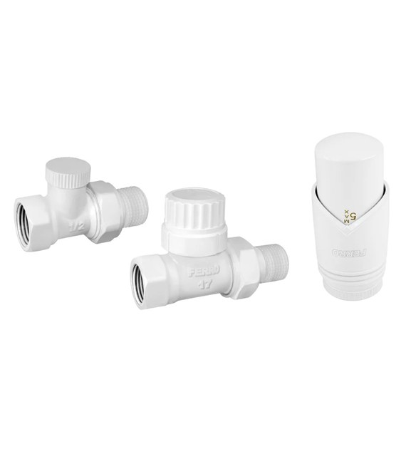 Dekoracyjny zestaw termostatyczny PROSTY, BIAŁY ZTM30WH FERRO