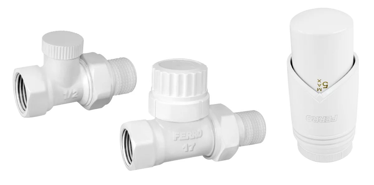 Dekoracyjny zestaw termostatyczny PROSTY, BIAŁY ZTM30WH FERRO