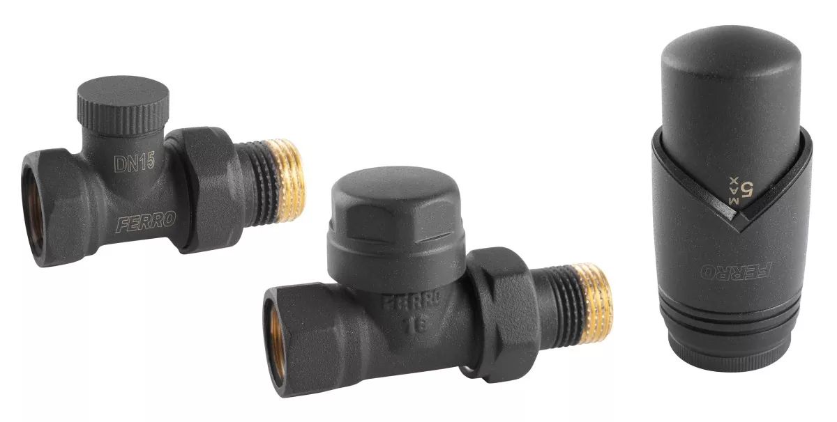 Dekoracyjny zestaw termostatyczny PROSTY, ANTRACYT ZTM30AT FERRO