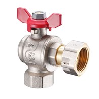 Zawór kulowy z ruchomą nakrętką W/W 1  ( DN25 ) MOTYLEK PN30 S30 KĄTOWY ARKA