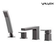 Bateria wannowa 4 otworowa GUN METAL VALVEX