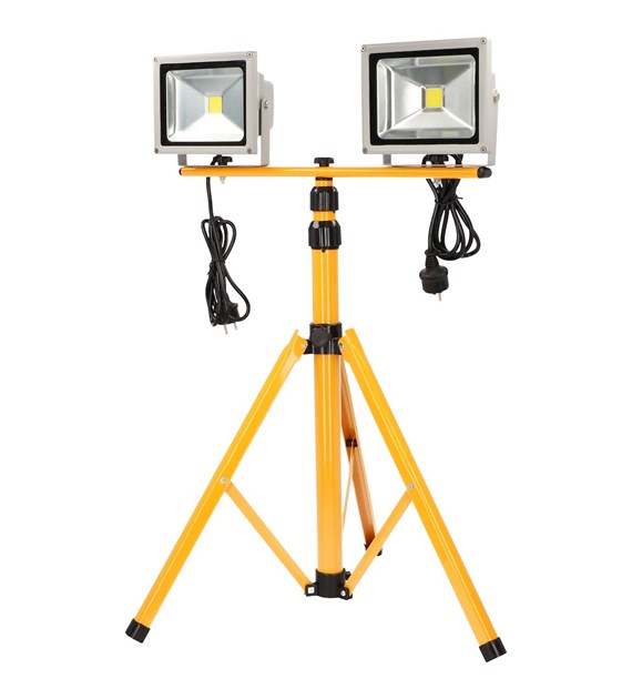 Lampa LED podwójna ze statywem 20W FASTER TOOLS