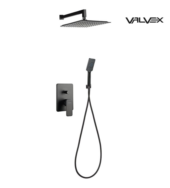 VALVEX LOFT BLACK Zestaw natryskowy podtynkowy