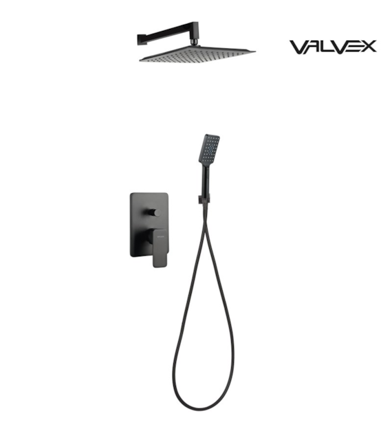 VALVEX LOFT BLACK Zestaw natryskowy podtynkowy