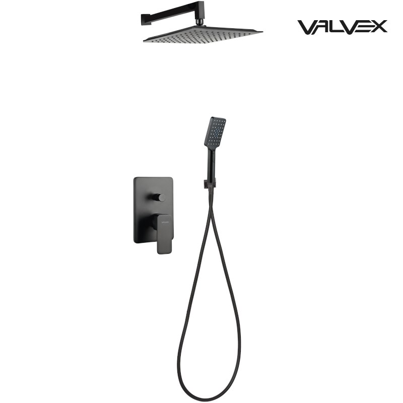 VALVEX LOFT BLACK Zestaw natryskowy podtynkowy