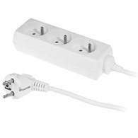 Przedłużacz 3gniazda 3mb z uziemieniem biały  LAMEX