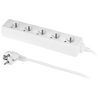 Przedłużacz 5 gniazd 5mb z uziemieniem biały  LAMEX