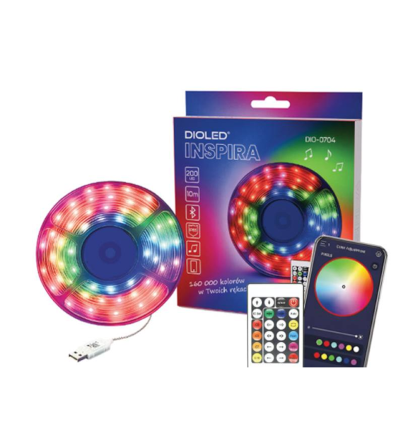 Łancuch LED INSPIRA+PILO 200LED 5V DIOLED 0704