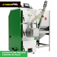 Kocioł wielopaliwowy pellet + drewno CYBERPAL HYBRID 18 kW Berski