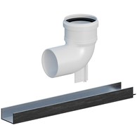 Kolano do systemów kominowych PP 87° DN80mm na podporze, z uszczelką [EPDM] 47080S RICOM