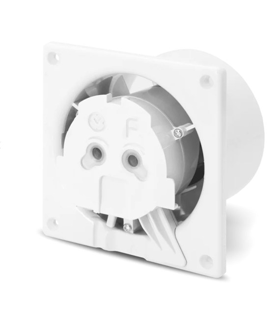 Wentylator 125TS BB dRim  sufit, ściana (Wyłącznik czasowy, łożysko kulkowe) bez panelu