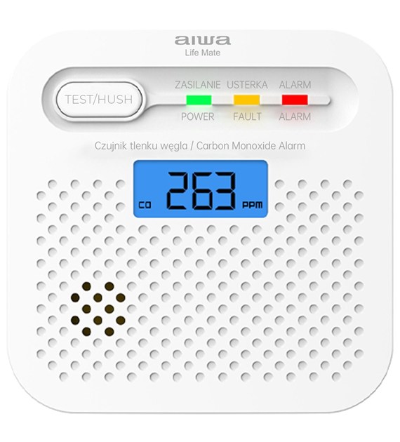 Czujnik detektor czadu tlenku węgla CO ANZEN C1 Y100A-AA certyfikowany AIWA