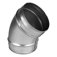 Łuk tłoczony ocynkowany, kolano DN200/45 z uszczelką LINDAB