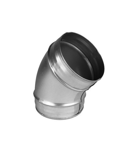 Łuk tłoczony ocynkowany, kolano DN200/45 z uszczelką LINDAB