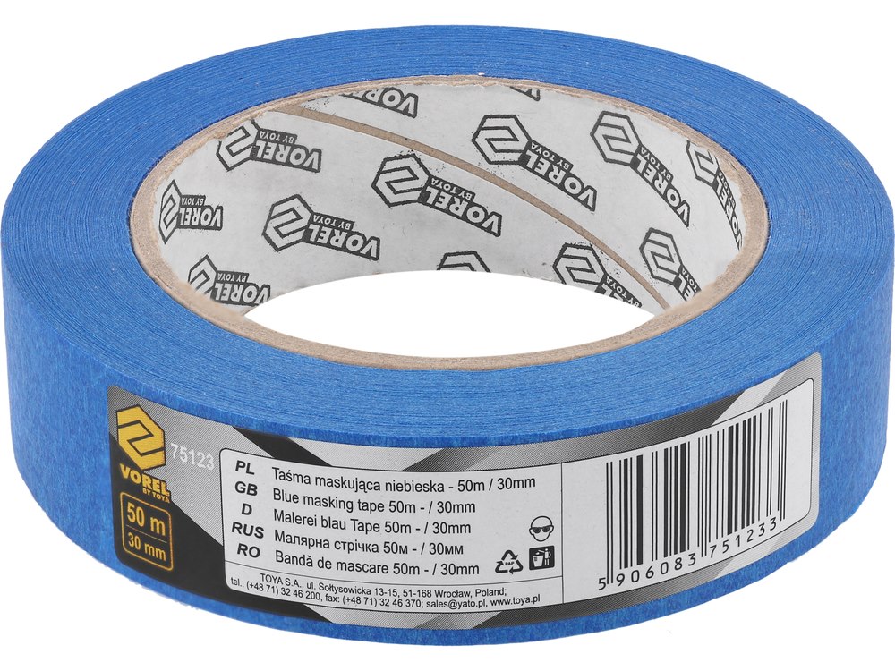 Taśma maskująca NIEBIESKA 30mmx50m VOREL