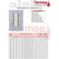 Termso HYDROFOR ZE STALI NIERDZEWNEJ 316 L Z WODOWSKAZEM
PIONOWY BEZ IZOLACJI