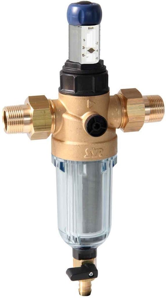Filtr wody pitnej DN20 RATIO Start DFR z reduktorem ciśnienia, z płukaniem wstecznym 5315.20.100 SYR