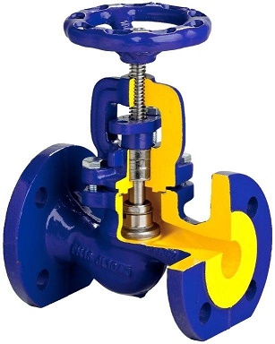 Zawór zaporowy zGLO Fig. 215 DN50 PN25, żeliwo szare EN-GJL-250, wykonanie: 01, połączenie trzpienia z grzybem - rozłączne - wkrętka, trzpień, grzyb i pierścień kadłuba - stal nierdzewna