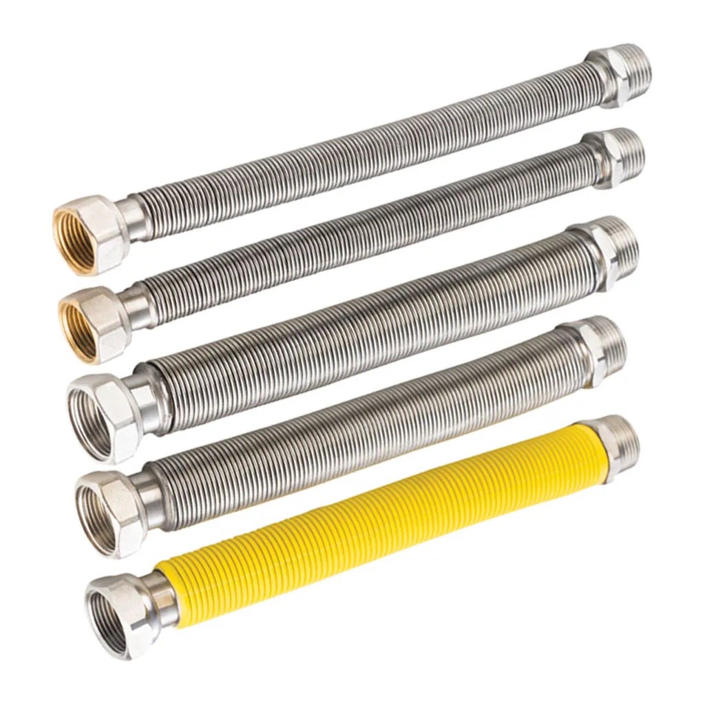 GAZFLEX / FLEX – GAZKIT – zestaw 5 „węży” przyłączeniowych 1/2” 20-40cm GW/GZ – 2szt woda, 3/4” 20-40cm GW/GZ – 2szt woda, 3/4” 20-40cm GW/GZ – 1szt gaz AGAFLEX