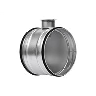 Przepustnica jednopłaszczyznowa okrągła ocynkowana DN 125 z uszczelką DSL FORVENT