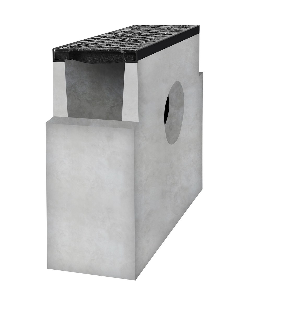 Studzienka betonowa TC kl.D400 H25 0,5m 150x500mm pokrywa żeliwna. do odwodnień liniowych o wysokości 25cm BIELBET