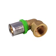 Kolanko 90st zaprasowywane gwint wewnętrzny 16mm x 1/2  VESBO GREENLINE