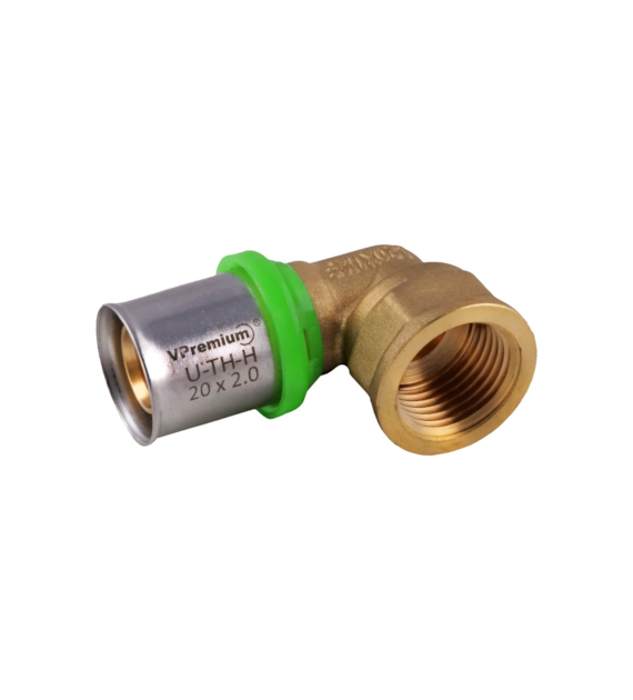Kolanko 90st zaprasowywane gwint wewnętrzny 20mm x 3/4  VESBO GREENLINE