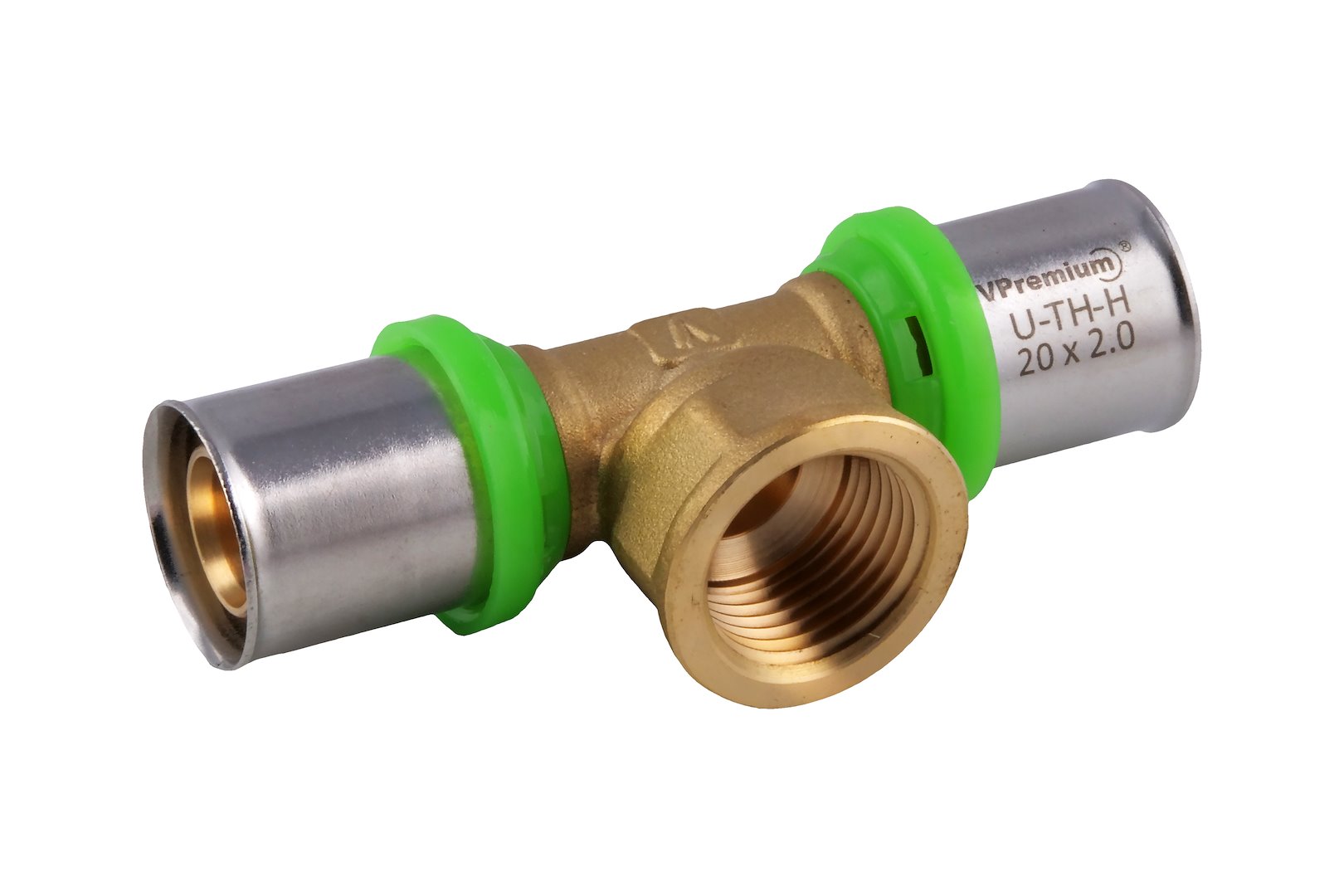 Trójnik zaprasowywany gwint wewnętrzny 20 x 3/4 x 20 VESBO GREENLINE