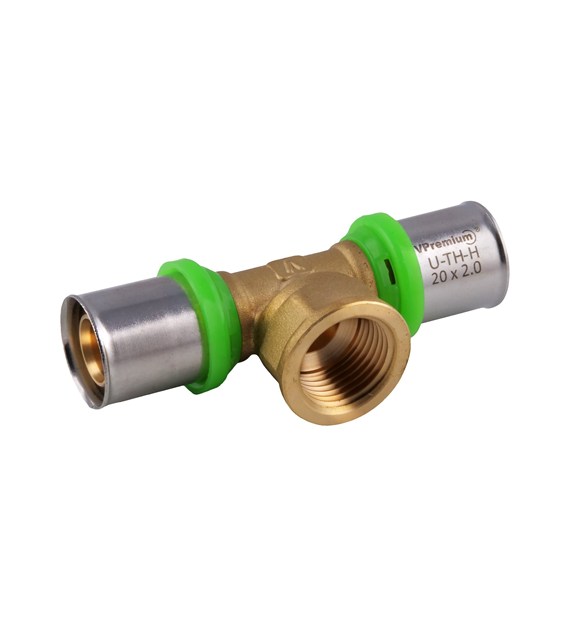 Trójnik zaprasowywany gwint wewnętrzny 25 x 1/2 x 25 VESBO GREENLINE