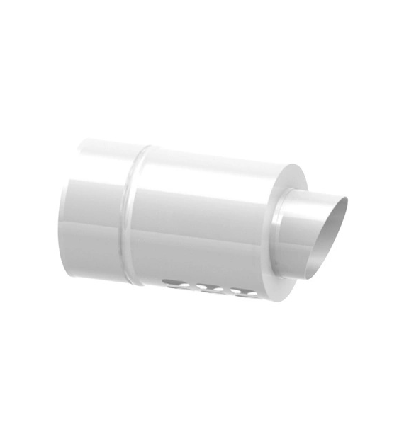 Zakończenie poziome systemu TWIN JEREMIAS TWIN35 stal nierdzewna fi 80/125 mm, dł. 250 mm