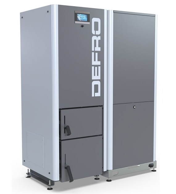Kocioł, piec z podajnikiem pelletowy, pellet, pelet, pellet GAMMA 40 kW podajnik z LEWEJ strony DEFRO