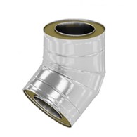 Kolano stalowe izolowane 45o, DN100mm, DW316L z uszczelką RICOM