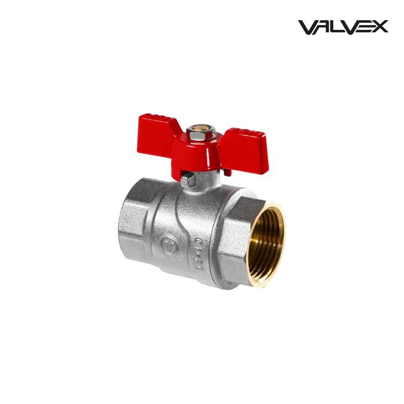 Zawór kulowy wodny 1/2  ( DN15 ) W/W uchwyt MOTYL OMAX VALVEX