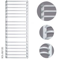 Instal Projekt Bolero grzejnik łazienkowy drabinkowy 103,8x40 cm biały BOL-40/100