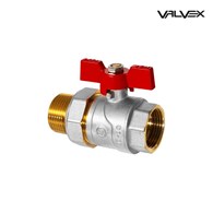 Zawór kulowy wodny 1/2  ( DN15 ) Z PÓŁŚ. MOTYL uchwyt MOTYL OMAX VALVEX