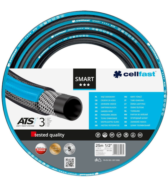 Wąż ogrodowy SMART 1/2 25mb CELLFAST