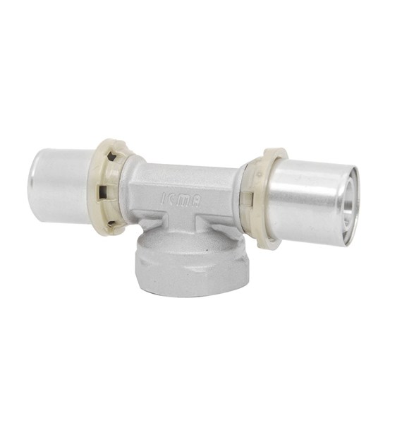 Trójnik zaprasowywany redukcyjny z gwintem wewnętrznym PEX 25x3/4x25 DURO SYSTEM ARKA