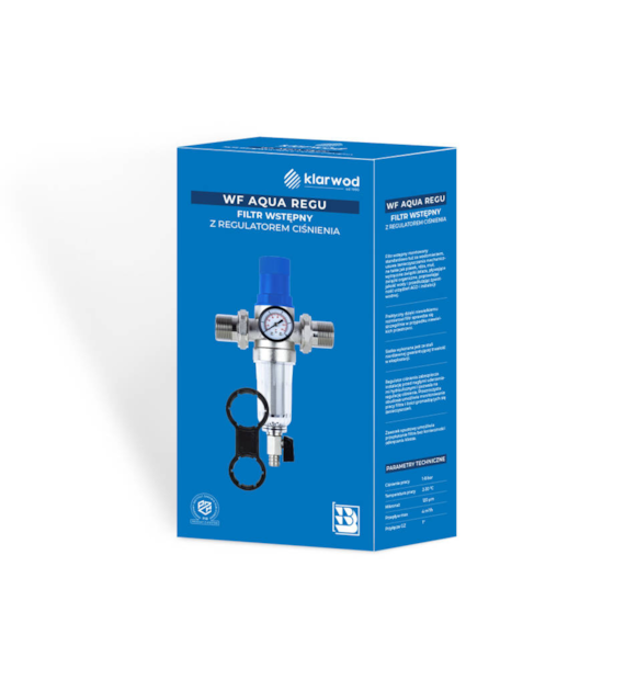 Filtr osadnikowy z manometrem i regulatorem ciśniena 1  ( DN25 ) KLARWOD