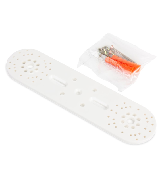 Listwa montażowa do baterii plastikowa z kołkami BIAŁA ALPHAHEAT