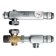 DURO SYSTEM-UKŁAD MIESZAJĄCY UMN-B DO ROZDZIELACZY OGRZEWANIA PODŁOGOWEGO BEZ POMPY Z ZAWOREM TERMOSTATYCZNYM MIESZAJĄCYM TRÓJDROGOWYM KV3,2 CALIDO